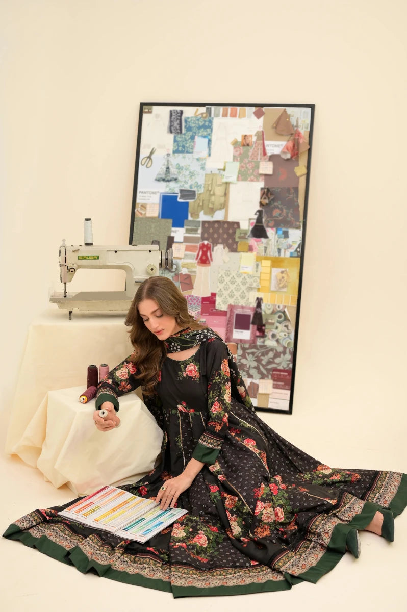 Midnight Chunri Frock - Ayva