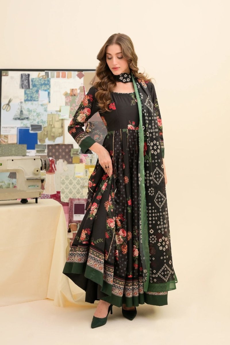 Midnight Chunri Frock - Ayva